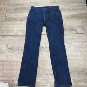 Triple Aught Design Mens Jeans 32x34 Dark Wash Straight Leg Made USA Button Fly